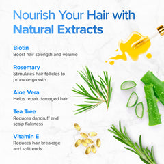 DermaChange Tea Tree Shampoo lather close-up suggests refreshing cleanse for dry hair.