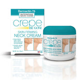 Dermactin Crepe Be Gone neck cream bottle shows rich hydrating formula for neck care