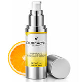 Dermacyl Vitamin C Serum bottle with dropper for precise brightening application.