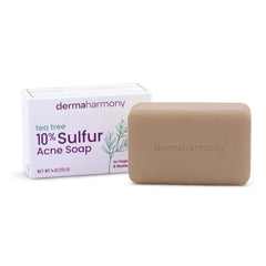 DermaHarmony barra acne sulfur arbol-te: uso diario para piel propensa al acné y poros limpios.