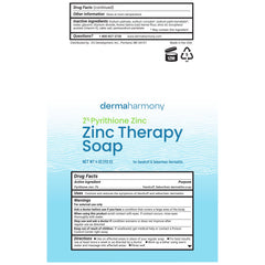 DermaHarmony Zinc piritiona en barra para uso diario.