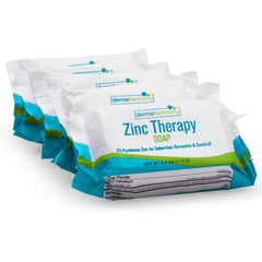 Dermaharmony 2% pyrithione zinc bar soap packaging, fragrance-free and dermatologist-friendly.