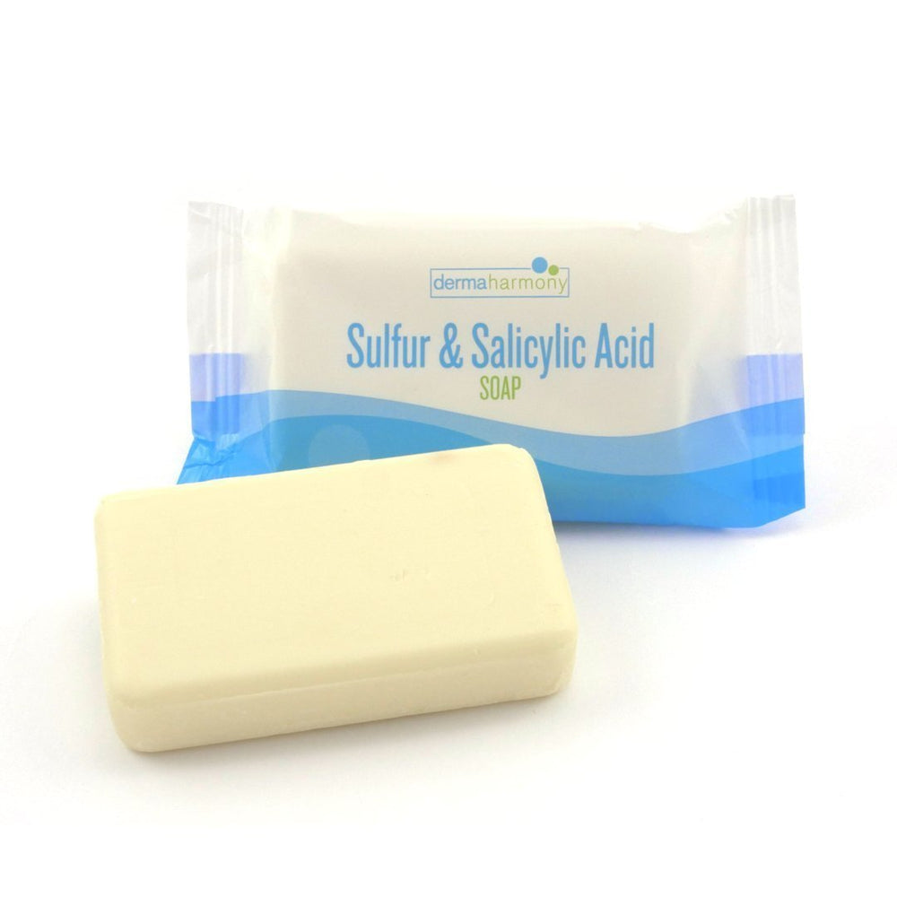 DermaHarmony sulfur-salicylic bar soap 3.7 oz ready for daily cleansing and clear-skin routine.
