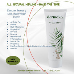 Dermaka sensitive skin moisturizer applied to the face.
