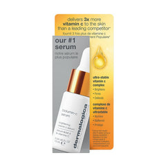 Biolumin-C Serum texture close-up highlights a lightweight brightening feel.