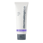 Dermalogica Calm Water Gel packaging closeup highlighting sleek bottle for sensitive skin hydration.