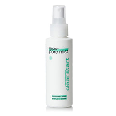 Dermalogica Clear Start Micro-Pore Mist bottle shows easy pore refinement on the go.