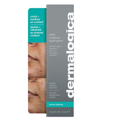 Dermalogica Deep Acne Liquid Patch liquid-to-patch transition showing topical treatment.