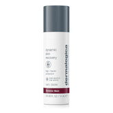 Dermalogica Dynamic Skin Recovery SPF50 bottle closeup highlights lightweight daily sun protection