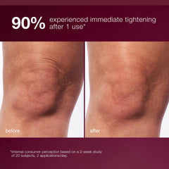 Dermalogica Dynamic Skin Sculptor creamy texture on skin illustrates smoothing benefits.