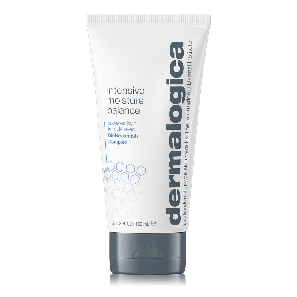Dermalogica Intensive Moisture Balance jumbo jar close-up showing rich hydration for dry skin.