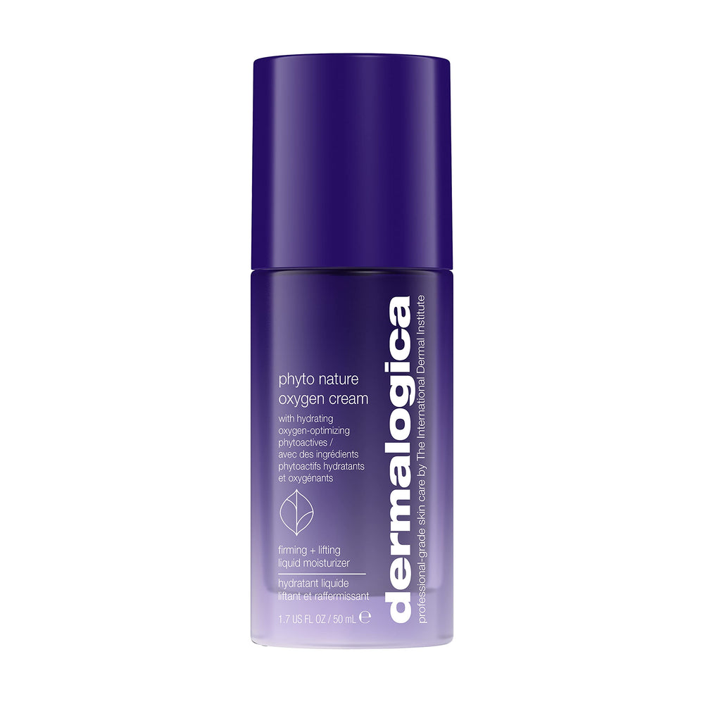 Dermalogica Phyto Nature Oxygen Cream packaging closeup highlights premium hydration-ready formula.