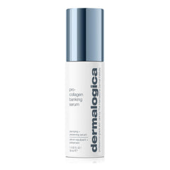 Dermalogica Pro Collagen Banking Serum bottle with pump for easy dispensing.