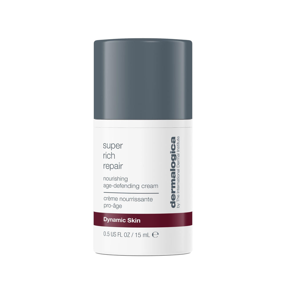 Dermalogica Super Rich Repair jar shows rich hydration in a premium container