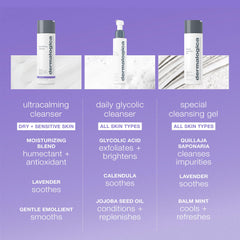 Dermalogica Ultracalming Cleanser gel-cream texture highlights non-foaming formula