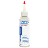 Dermasolve scalp oil bottle promotes itch relief and flake reduction.