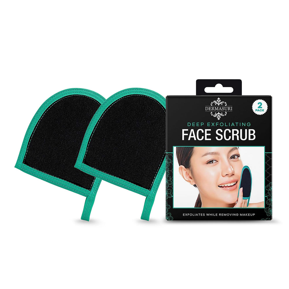 Dermasuri Deep Exfoliating Face Mitt close-up texture for smoother skin