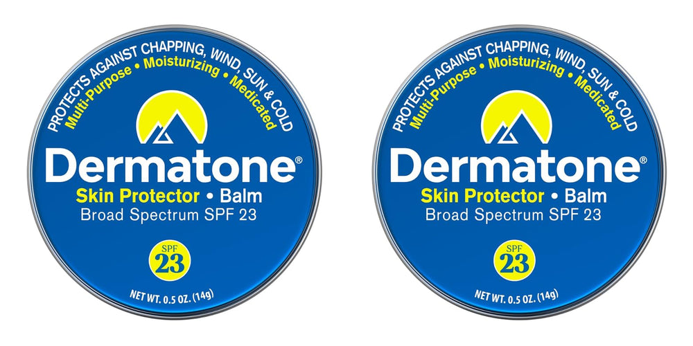 Dermatone bálsamo protector piel en lata mini para uso diario.