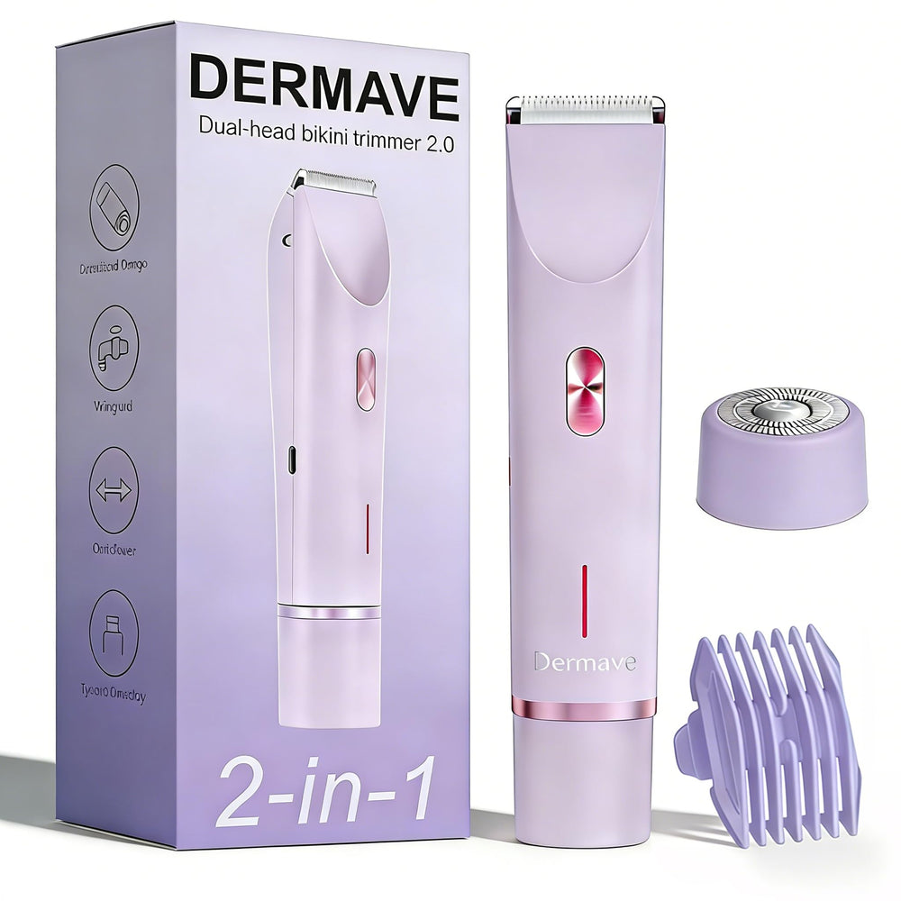 Dermave bikini shaver cordless design enables on-the-go grooming