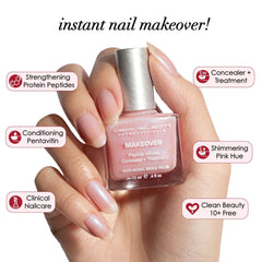 Dermelect Makeover Ridge Filler camufla imperfecciones de las uñas para un look pulido.