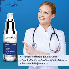Dermlogic mineral-film formation over the eye area delivers a subtle lift and refreshed look.