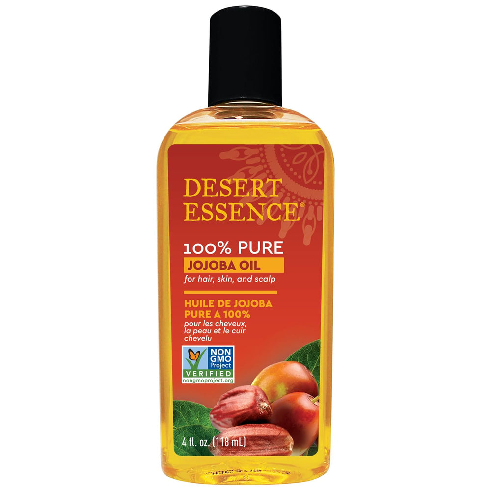 Desert Essence Aceite de Jojoba 4oz para hidratación suave de piel y cabello