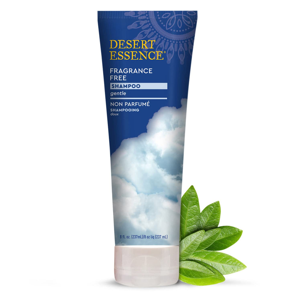 Desert Essence Shampoo sin fragancia: botella frontal para uso diario suave