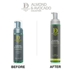 Design Essentials curl mousse texture close-up illustrating light hold and frizz control