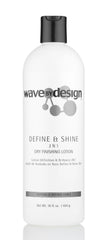 Design Essentials Define & Shine bottle pour for precise application and lightweight finish