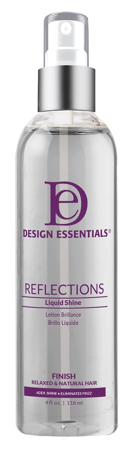 Design Essentials Reflections Liquid Shine: botella pulverizadora para brillo ligero y control del encrespamiento