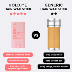 Design.Me HOLD.ME styling stick satin finish leaves a polished look