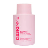 Design.Me PUFF.ME bottle pouring, highlighting easy application and volume boost.