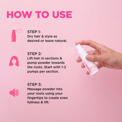 Design.Me PUFF.ME Hair Powder volume finish provides transparent texture