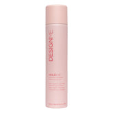 Design.Me Hold.Me three-way hairspray bottle showing versatile hold options for styling.