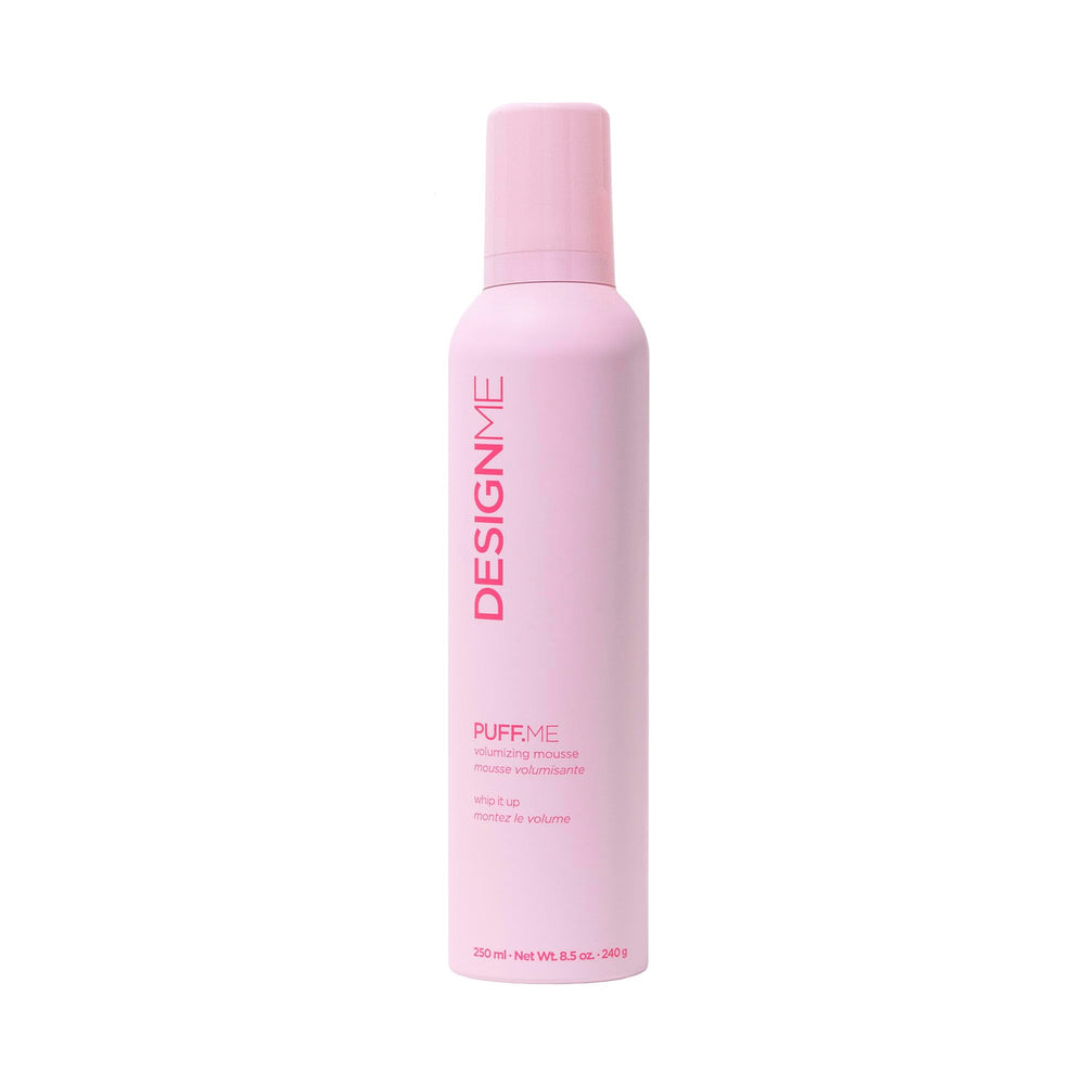 Design.Me PUFF.ME bottle shows weightless volume for fine hair