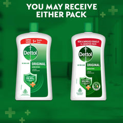 Dettol Jabon Líquido Original - etiqueta clara que facilita identificar el producto