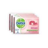Dettol Soap Value Pack skincare front view with 3 bars for daily family cleansing