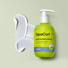 DevaCurl Leave-In Decadence Green Oasis closeup cream texture indicating rich moisture.