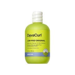 DevaCurl Low-Poo Original bottle provides moisture for dry, curly hair.