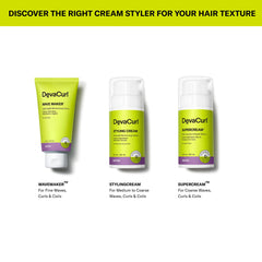 DevaCurl SuperCream Warm Coconut finished look with shine and soft hold