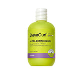 DevaCurl Ultra Defining Gel Bright Breeze bottle shows bold hold and glossy finish.