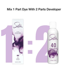 Developlus built-in reconstructor visual communicates added hair repair during color service