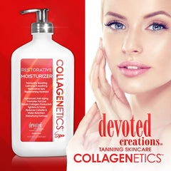 Devoted Creations Collagenetics Spa Restaurador aplicación manual para piel nutrida.