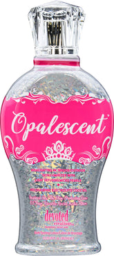 Devoted Creations Opalescent Tanning Lotion bottle front, bronzer-free glow