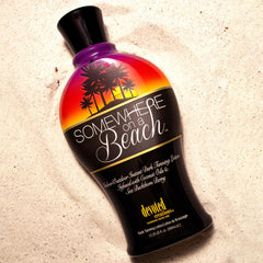 Devoted Creations Somewhere on a Beach tanning lotion beach scene evokes outdoor ritual and aroma.