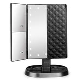 deweisn trifold mirror with 21 LEDs for natural makeup lighting
