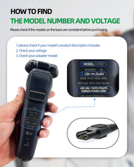 Dexpt charger cord showing broad compatibility with grooming tools.
