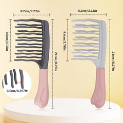 Dexspoeny curly hair detangling with wide-tooth comb for easier styling.