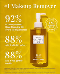 DHC Deep Cleansing Oil application on dry skin for cleansing