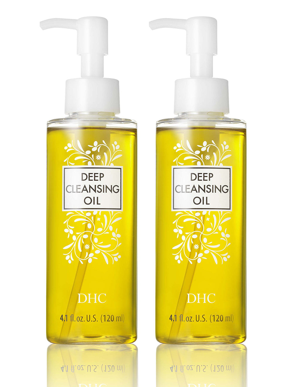 DHC Deep Cleansing Oil bottle with golden oil for makeup removal